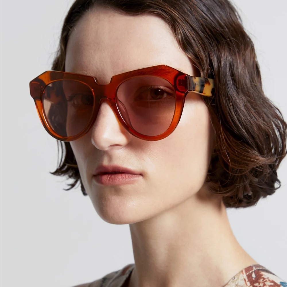 Karen Walker Number One Persimmon Tort Sunglasses